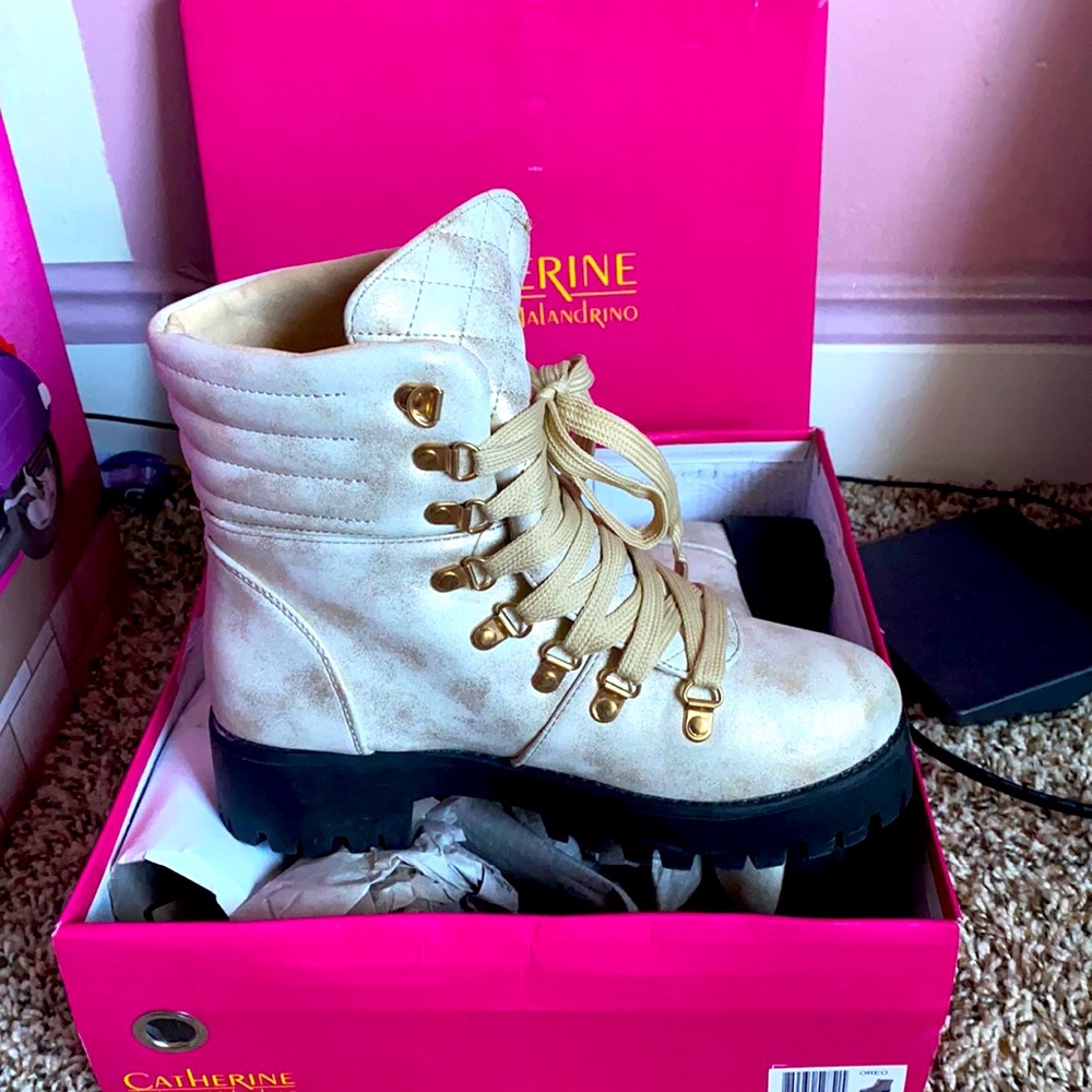 Women/Girl Boots Gold Sizes 6 1/2 and 7 1/2 never worn!